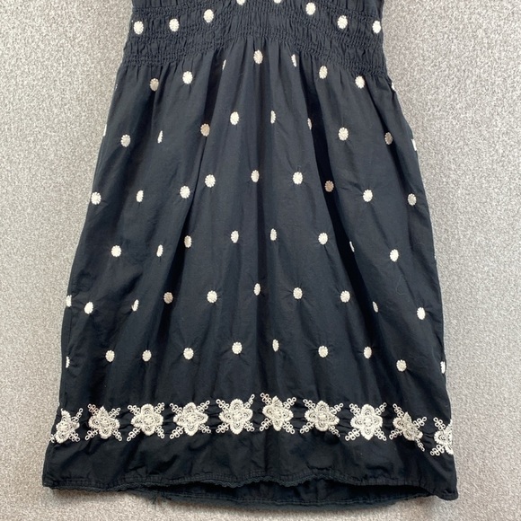 Cute Options boho milkmaid midi dress made in India L dot embroidered cotton - Picture 3 of 12